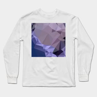 Dark Byzantium Purple Abstract Low Polygon Background Long Sleeve T-Shirt